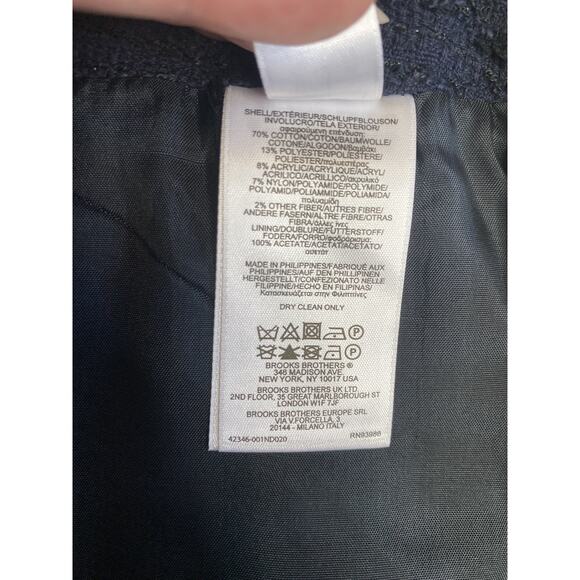 Brooks Brothers Size 12P Pencil Skirt NEW Blue Tweed Office Academia Preppy Mini - Picture 7 of 9